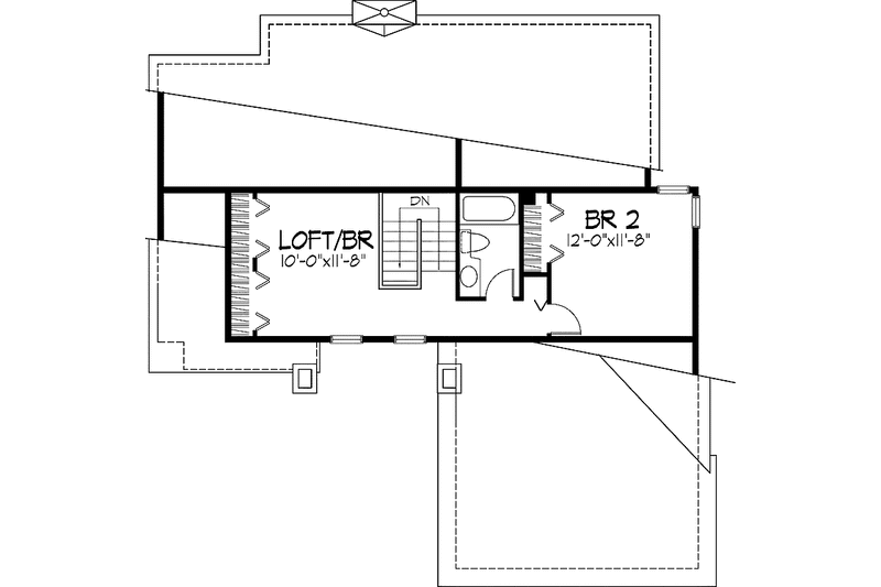 Home Plan - Floor Plan - Upper Floor for Traditional House Plan #320-601 - 2 bed, 2.5 bath