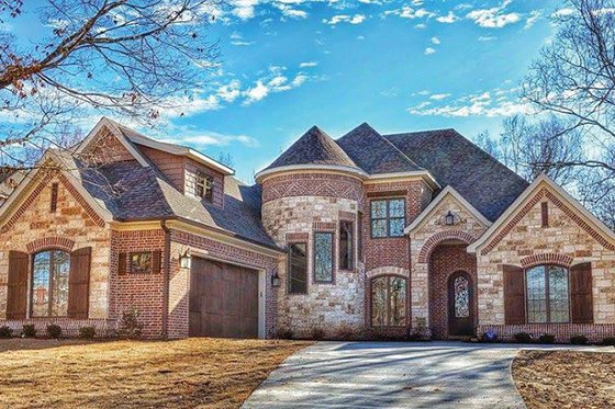 Exterior - Front Elevation 4 for European House Plan #17-3366 - 4 bed, 3.5 bath