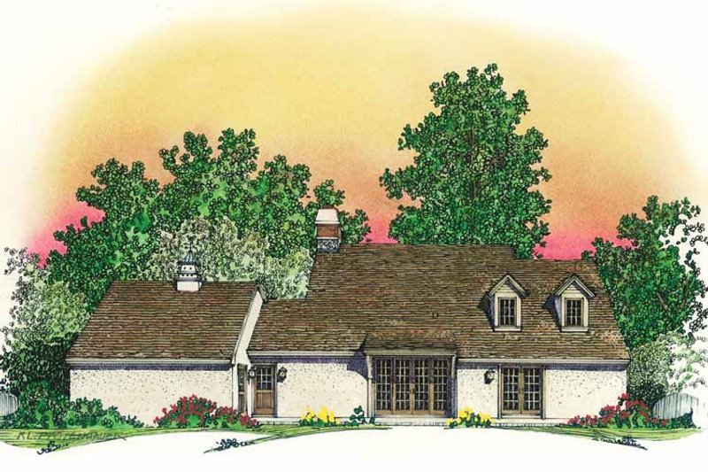 Dream House Plan - Exterior - Rear Elevation 1 for Country House Plan #1016-81 - 3 bed, 2 bath