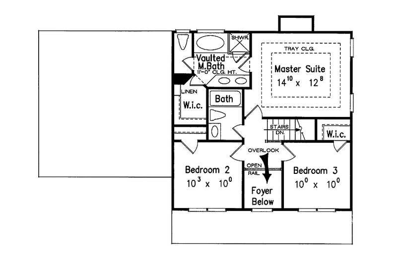 Home Plan - Floor Plan - Upper Floor for Colonial House Plan #927-338 - 3 bed, 2.5 bath