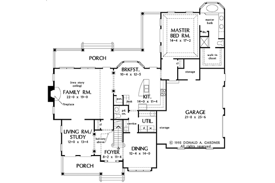 Floor Plan - Main Floor for Country House Plan #929-492 - 4 bed, 2.5 bath
