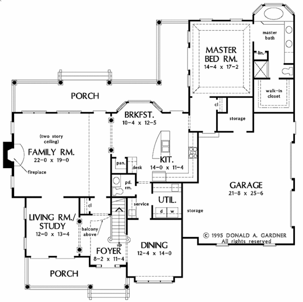Architectural House Design - Country Floor Plan - Main Floor Plan #929-492