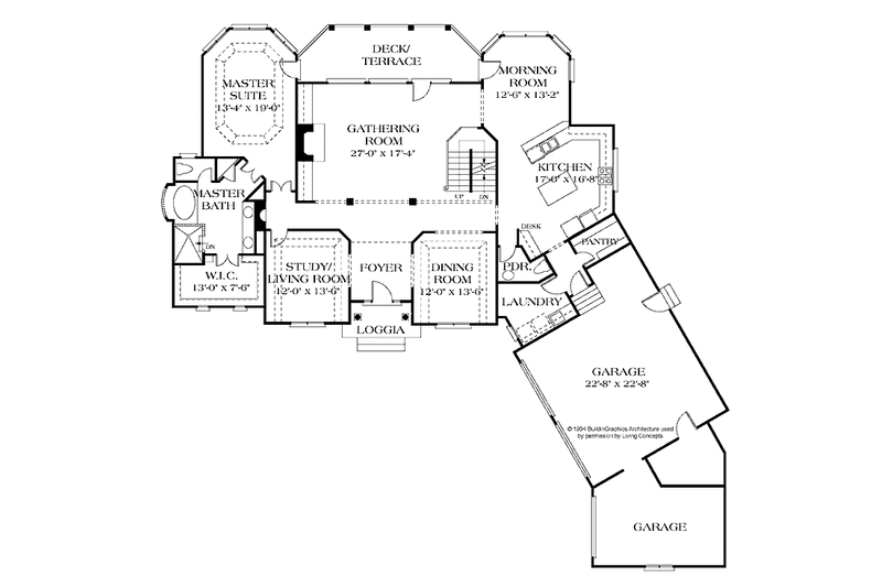Dream House Plan - Floor Plan - Main Floor for Traditional House Plan #453-204 - 4 bed, 3.5 bath