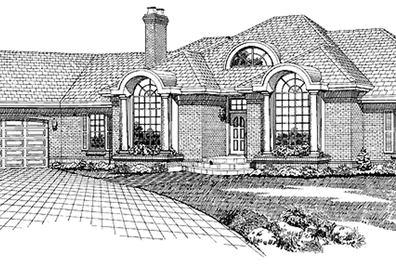 Dream House Plan - Exterior - Front Elevation 3 for European House Plan #47-750 - 4 bed, 2 bath