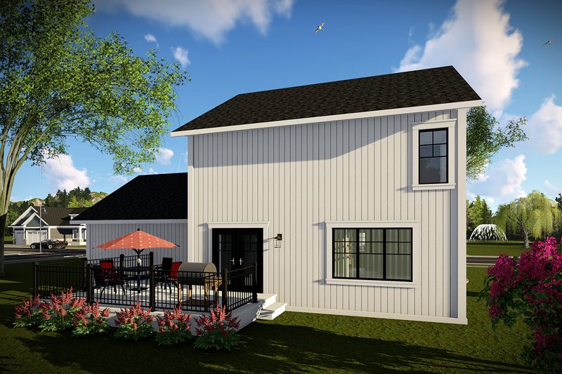 Architectural House Design - Exterior - Rear Elevation for Farmhouse House Plan #70-1454 - 3 bed, 2.5 bath