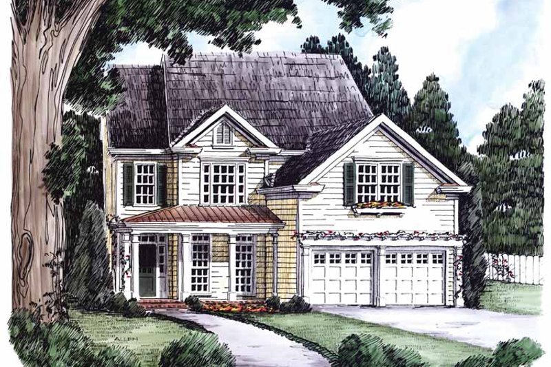 Architectural House Design - Country Exterior - Front Elevation Plan #927-627