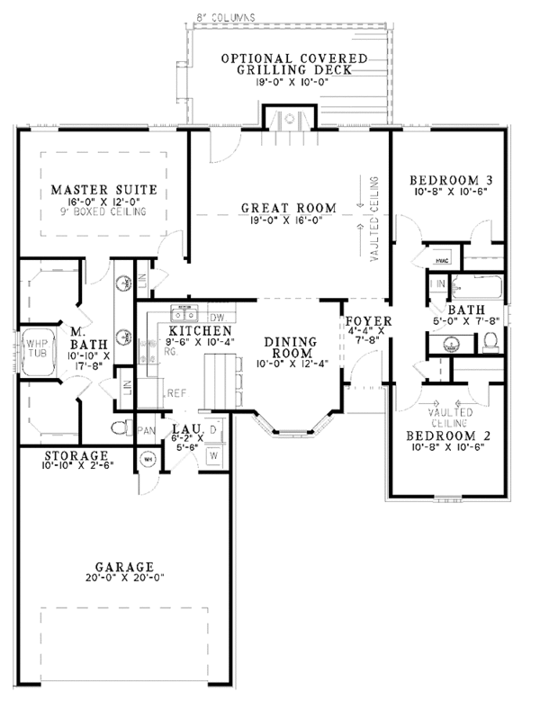 House Plan Design - Ranch Floor Plan - Main Floor Plan #17-2838