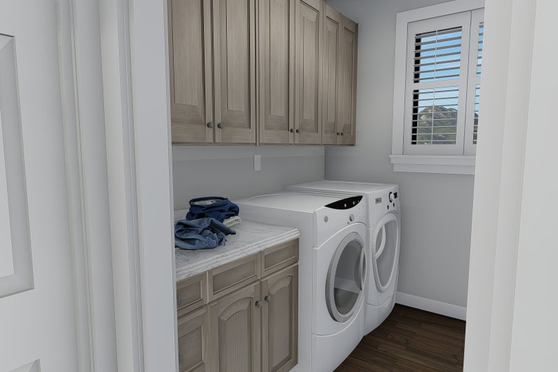 Home Plan - Interior - Laundry for Ranch House Plan #1060-30 - 5 bed, 3.5 bath