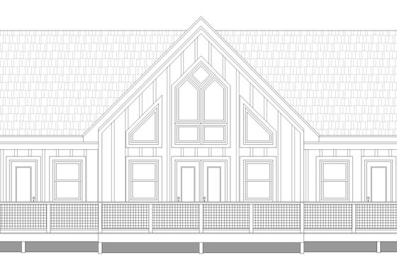 Exterior - Rear Elevation 1 for Country House Plan #932-363 - 2 bed, 2 bath