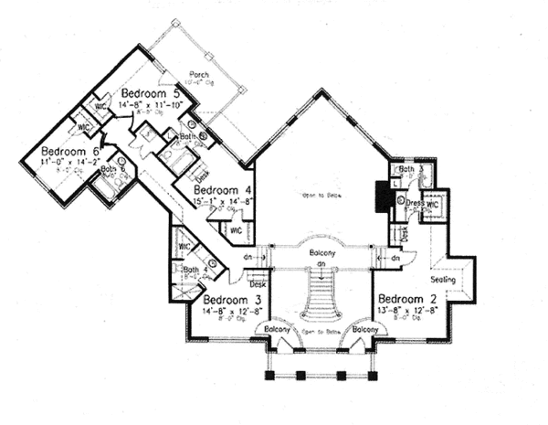 House Plan Design - European Floor Plan - Upper Floor Plan #52-247