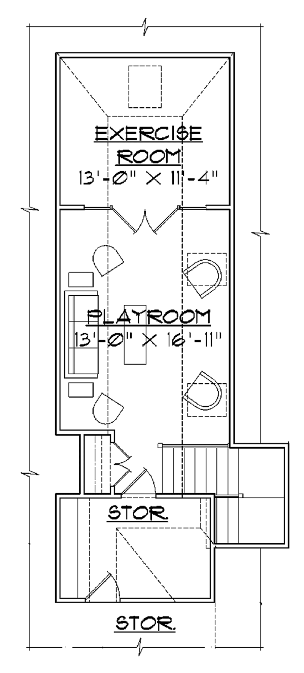 Architectural House Design - Colonial Floor Plan - Upper Floor Plan #1054-6