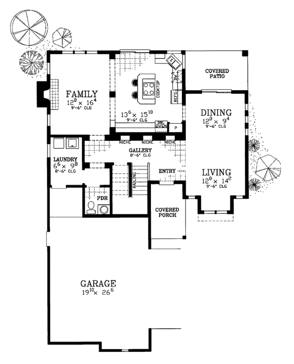Dream House Plan - Adobe / Southwestern Floor Plan - Main Floor Plan #72-1126