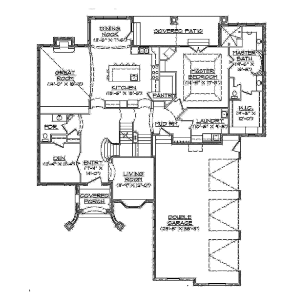 Architectural House Design - European Floor Plan - Main Floor Plan #945-76