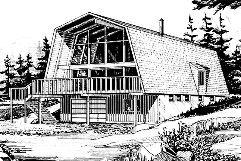 Home Plan - European Exterior - Front Elevation Plan #320-1218