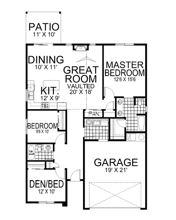 Dream House Plan - Craftsman Floor Plan - Main Floor Plan #112-230