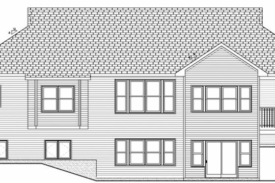 Exterior - Rear Elevation for Craftsman House Plan #928-143 - 3 bed, 2.5 bath
