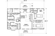 Ranch Style House Plan - 3 Beds 2 Baths 1597 Sq/Ft Plan #56-623 