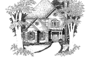 Home Plan - Exterior - Front Elevation for Colonial House Plan #129-167 - 3 bed, 2.5 bath