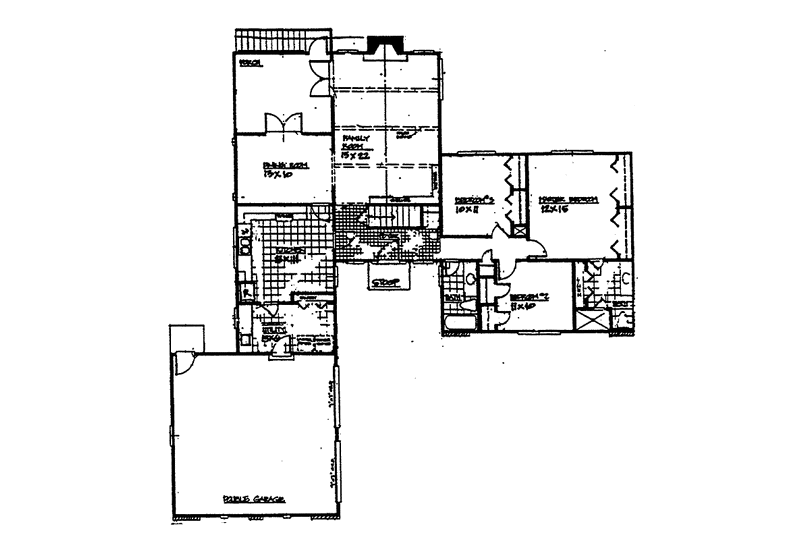 Home Plan - Floor Plan - Main Floor for Contemporary House Plan #30-332 - 3 bed, 2 bath