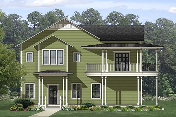 Exterior - Front Elevation 3 for Country House Plan #1058-149 - 4 bed, 4.5 bath