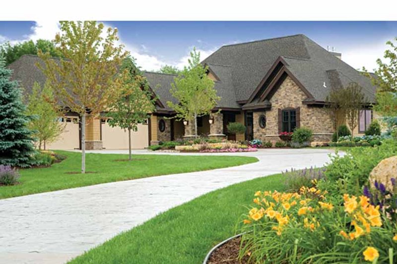 Home Plan - Exterior - Front Elevation 3 for European House Plan #51-1073 - 4 bed, 3.5 bath