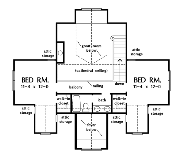 Architectural House Design - Victorian Floor Plan - Upper Floor Plan #929-289