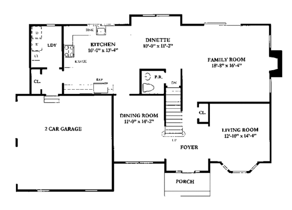 Architectural House Design - Contemporary Floor Plan - Main Floor Plan #1003-5
