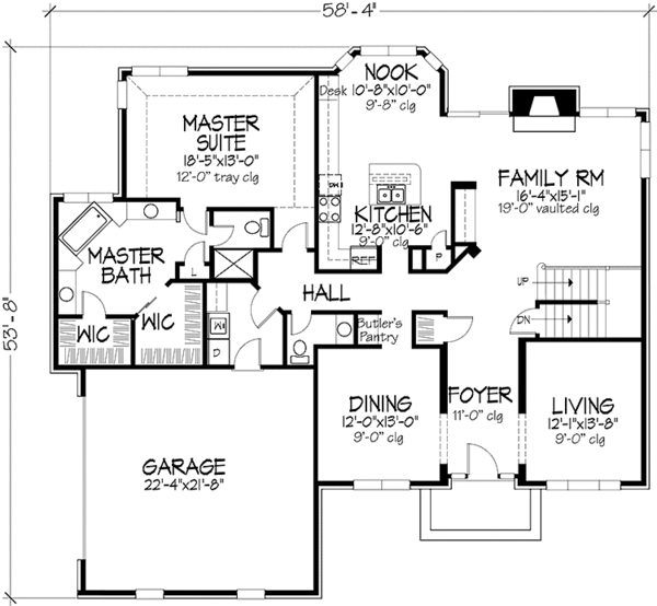 Dream House Plan - Prairie Floor Plan - Main Floor Plan #320-1416