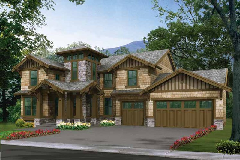 Dream House Plan - Craftsman Exterior - Front Elevation Plan #132-319