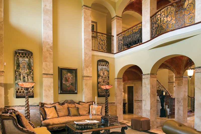 Home Plan - Interior - Family Room for Mediterranean House Plan #453-604 - 5 bed, 5.5 bath