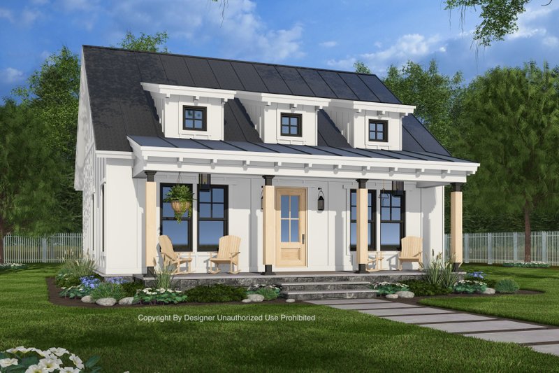 Craftsman Style House Plan - 2 Beds 1 Baths 915 Sq/Ft Plan #51-1439