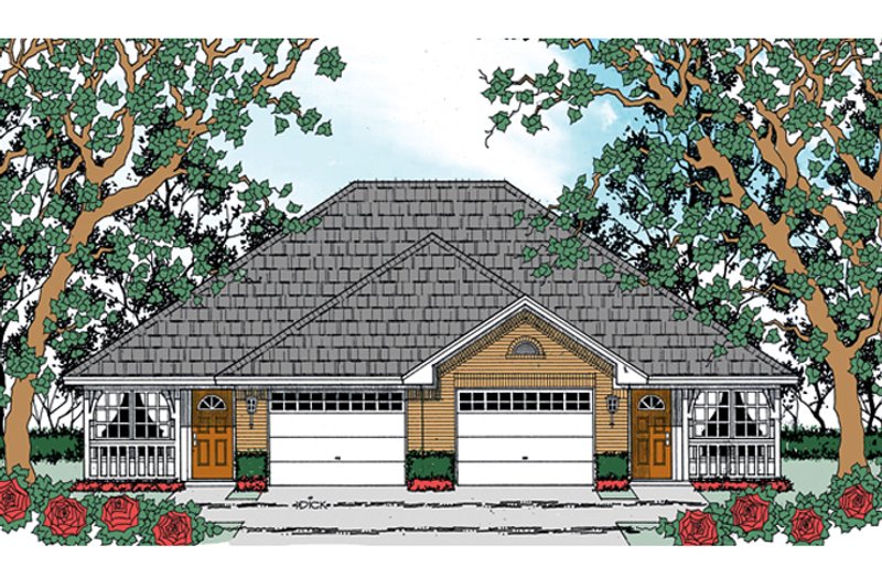 Home Plan - Traditional Exterior - Front Elevation Plan #42-727