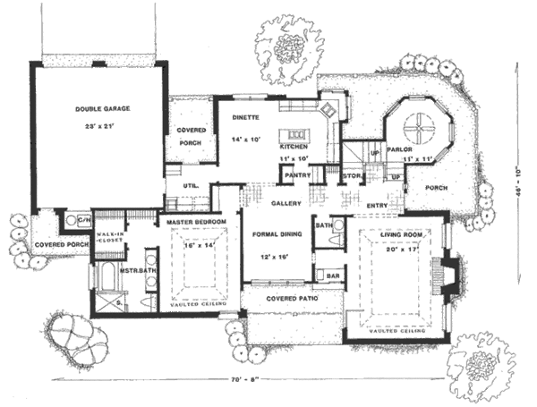 Architectural House Design - Victorian Floor Plan - Main Floor Plan #310-631