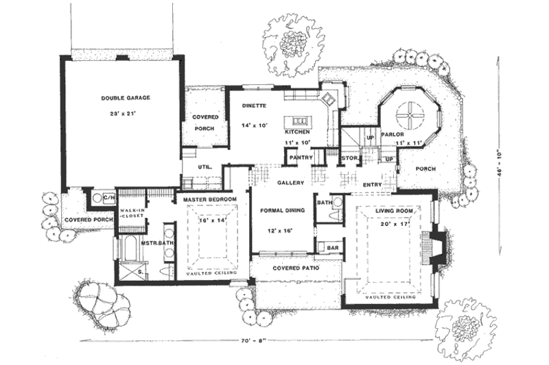 Home Plan - Floor Plan - Main Floor for Victorian House Plan #310-631 - 4 bed, 2.5 bath