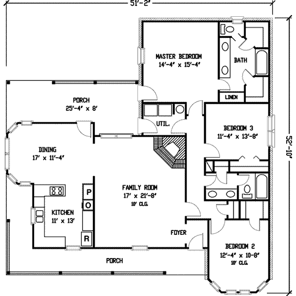 Architectural House Design - Victorian Floor Plan - Main Floor Plan #410-102