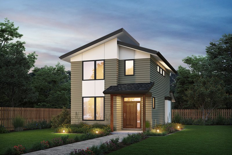 House Plan Design - Contemporary Exterior - Front Elevation Plan #48-1103