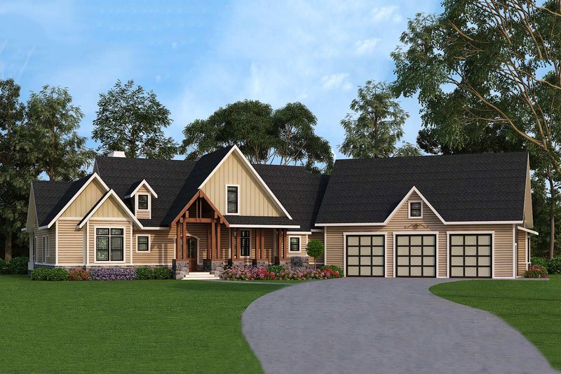 House Design - Country style home, Front Elevation