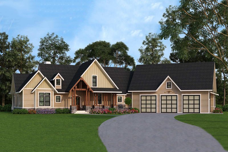 Home Plan - Country style home, Front Elevation