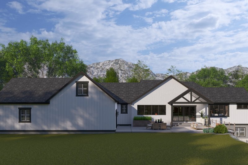 Dream House Plan - Exterior - Rear Elevation 1 for Farmhouse House Plan #1060-426 - 2 bed, 3.5 bath