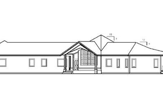 Exterior - Rear Elevation for Modern House Plan #60-652 - 3 bed, 2 bath