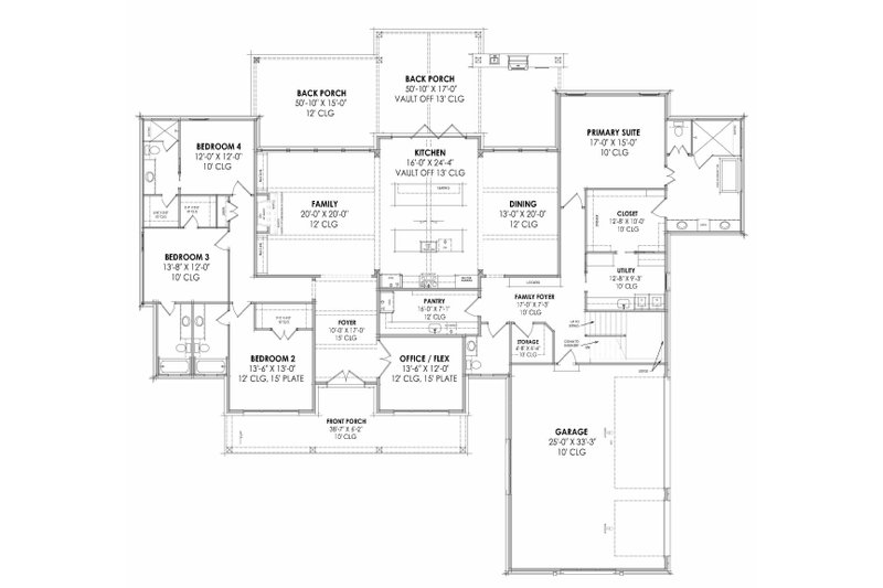 Home Plan - Floor Plan - Other Floor for Farmhouse House Plan #1096-27 - 4 bed, 4.5 bath
