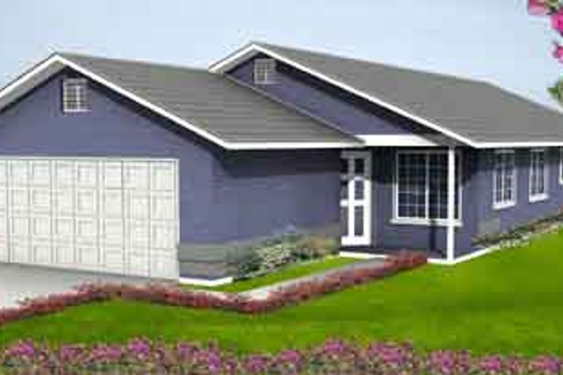 Architectural House Design - Ranch Exterior - Front Elevation Plan #1-212