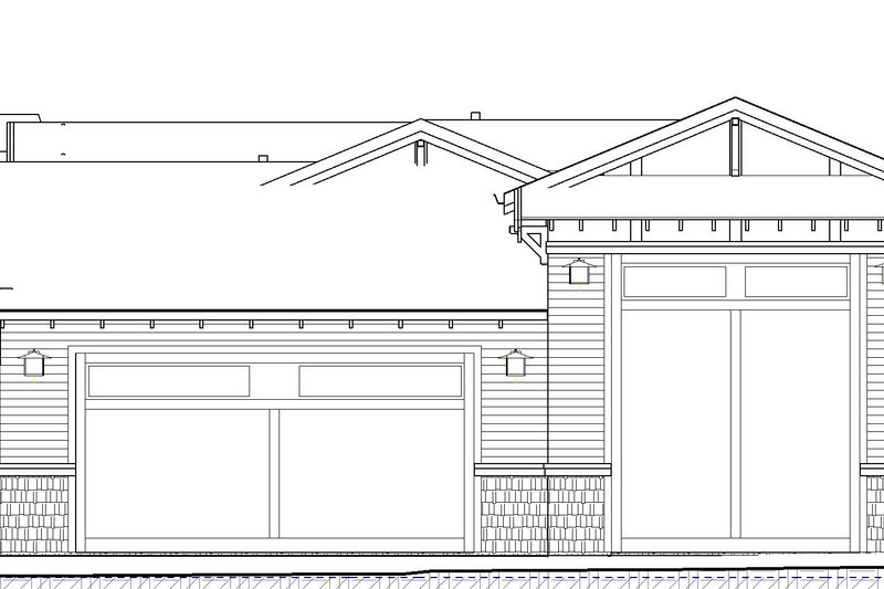 Home Plan - Exterior - Rear Elevation for Craftsman House Plan #895-164 - 3 bed, 2 bath