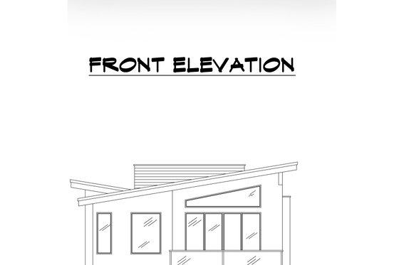 Exterior - Other Elevation 4 for Modern House Plan #1066-106 - 3 bed, 3.5 bath