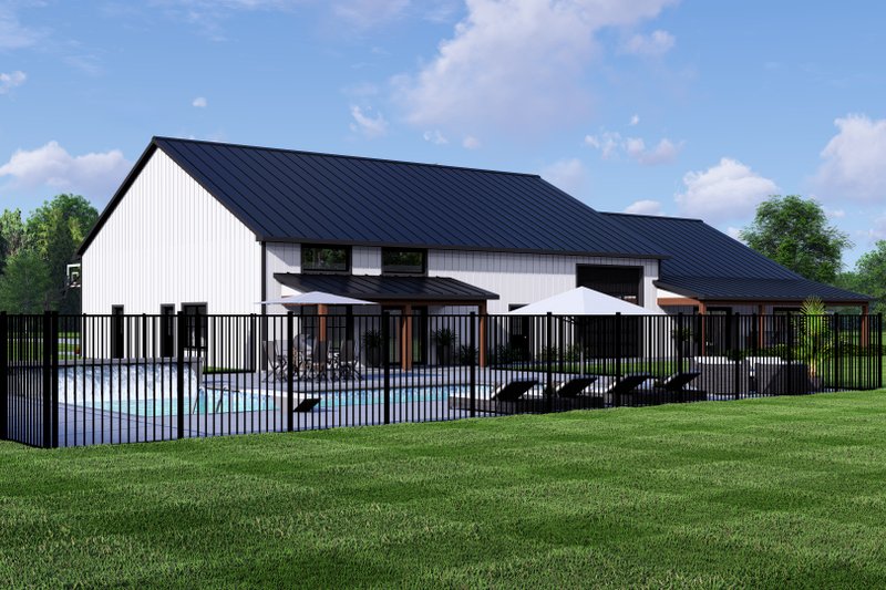House Plan Design - Exterior - Rear Elevation for Barndominium House Plan #1064-304 - 3 bed, 2.5 bath