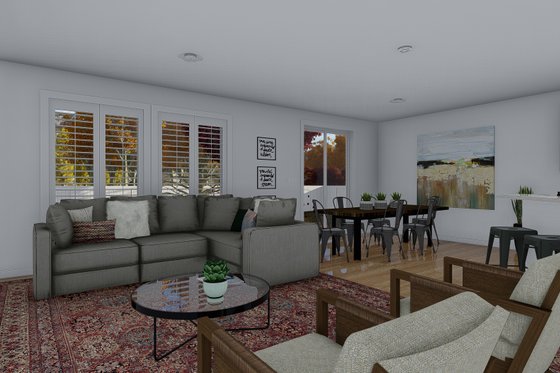 Interior - Family Room for Craftsman House Plan #1060-50 - 4 bed, 3 bath