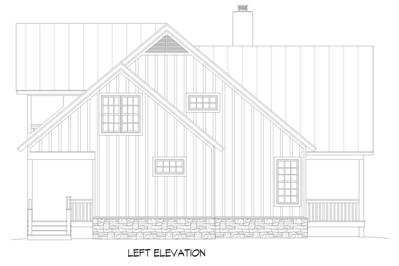 Architectural House Design - Exterior - Other Elevation for Southern House Plan #932-811 - 2 bed, 3 bath