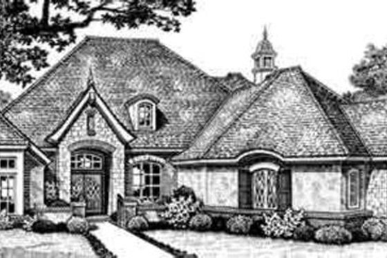Exterior - Front Elevation for European House Plan #310-270 - 4 bed, 3 bath