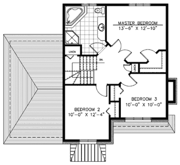 European Floor Plan - Upper Floor Plan #138-281
