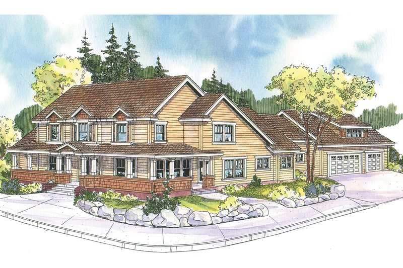 Dream House Plan - Farmhouse Exterior - Front Elevation Plan #124-694